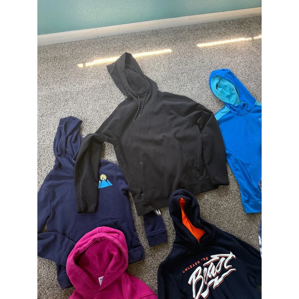 Mixed Kids Hoodie Lot Old Navy Active Pullover Zip Up Tie Dye Multi Size 8-16
